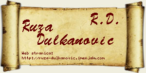 Ruža Dulkanović vizit kartica